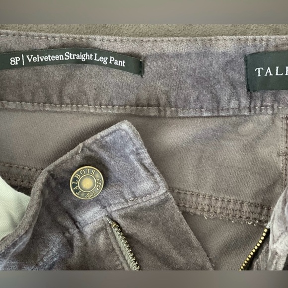 Talbots Velveteen Straight Leg Pants, Size 8P - Picture 4 of 5